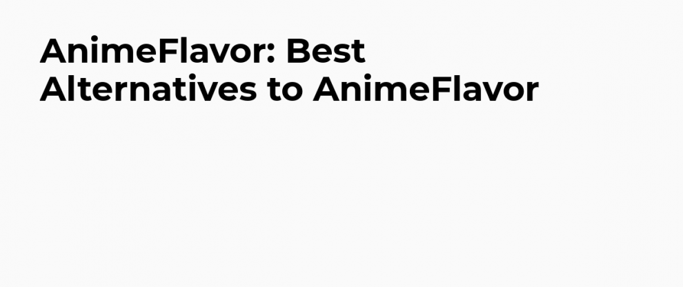 anime flavor