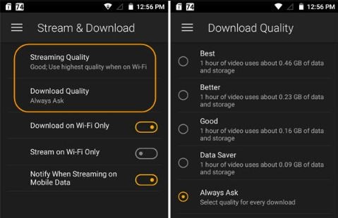 Amazon Prime Video playback settings1