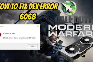 Dev error 6068