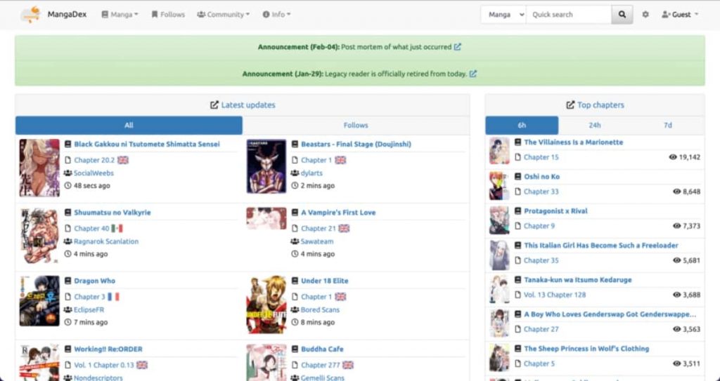 Mangadex Alternatives