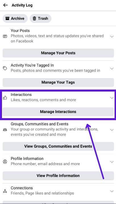 how to see liked posts on facebook iphone