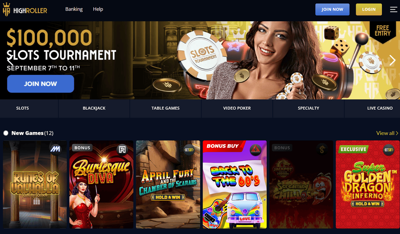 6. HighRoller Casino: A New Casino Like EveryGame