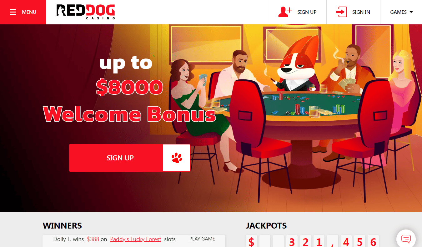 3. Red Dog Casino: A Best Site Like EveryGame