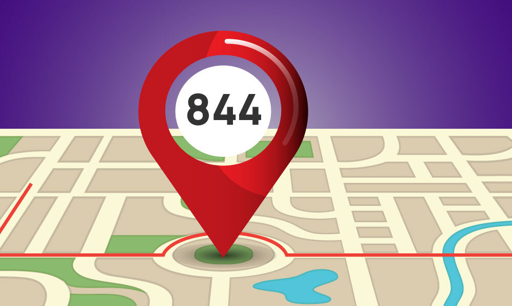 When compared to other toll-free area codes, the 844 area code comes out on top.