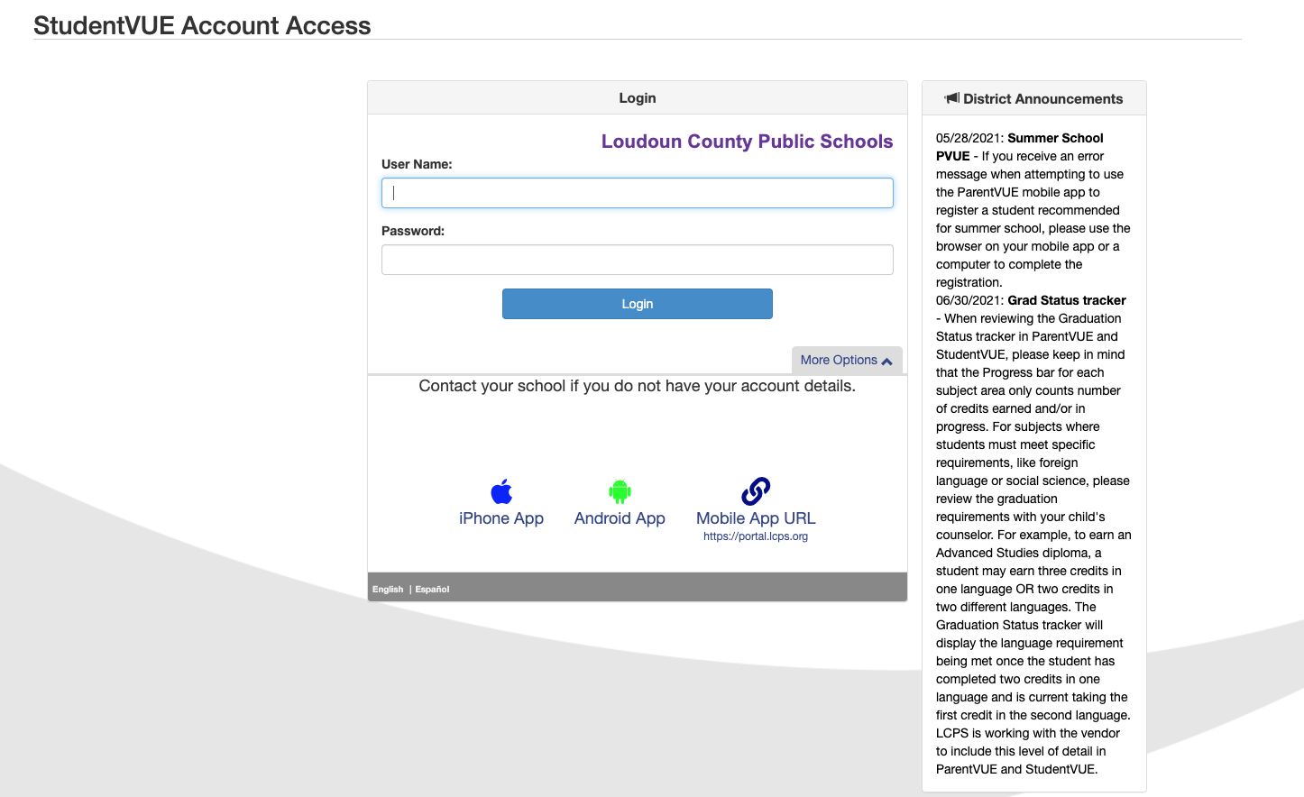 ParentVue And StudentVue For LCPSGO