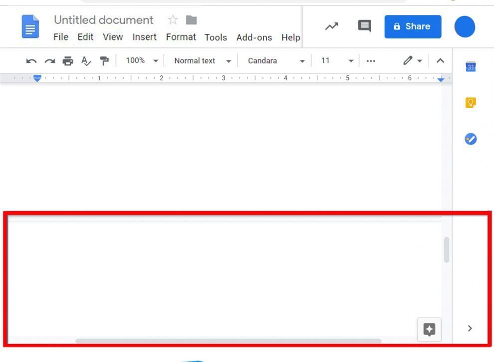 How to highlight text in a Google Docs page to erase it