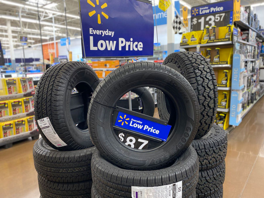 How much does tire installation cost at Walmart?